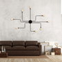 Opviq Truva - N-701 Lámpara de Pared de Hierro Negro y Bronce